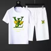 new louis vuitton lv hawaiian t shirt shorts blanc noir s_aa43b6